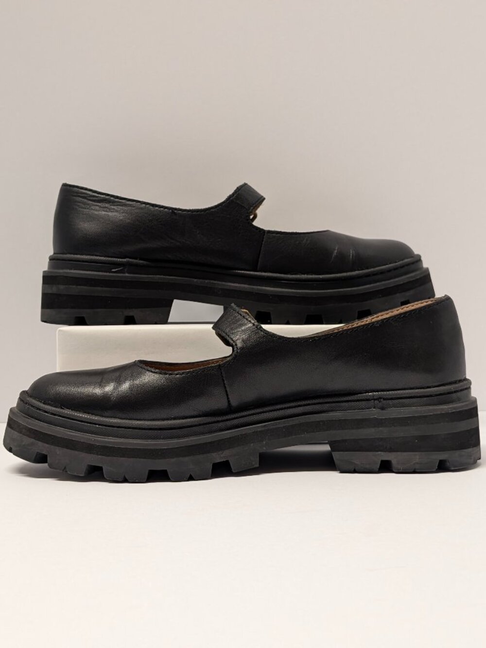Madewell The Freya Platform Lugsole Mary Jane in True Black - Picture 8 of 16